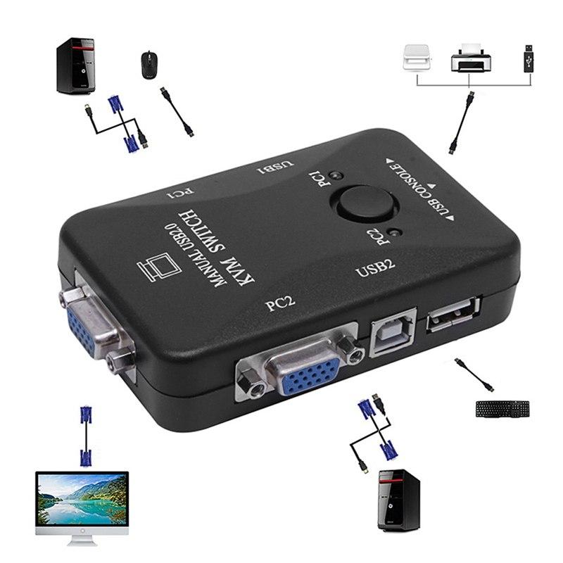 Bộ chuyển mạch 2 cpu dùng 1 màn hình - usb kvm switches 2 ports mt viki