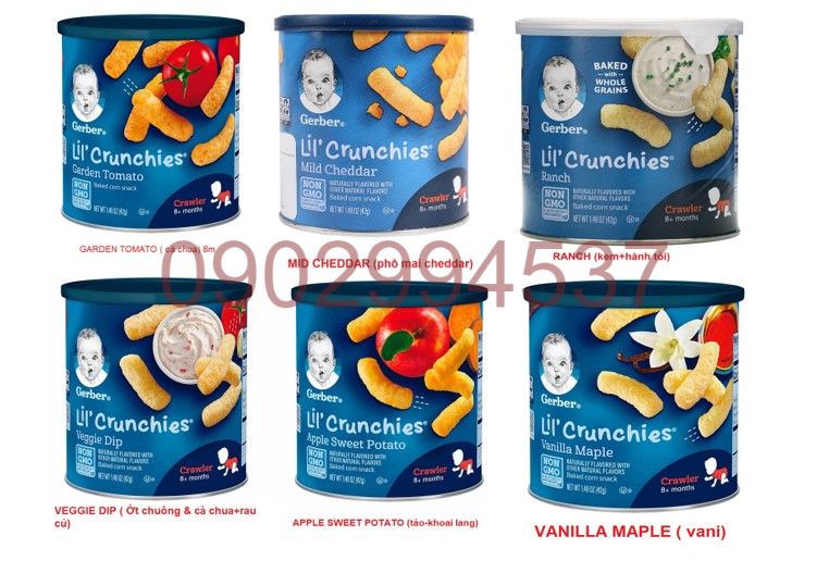 Bánh Gerber Lùn mặn hộp 42gr cho trẻ từ 8 tháng