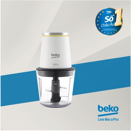 Máy xay thịt Beko CHP7504W - Công suất 500W - Lưỡi dao kép có thể tháo rời - Hàng chính hãng bảo hành 12 tháng
