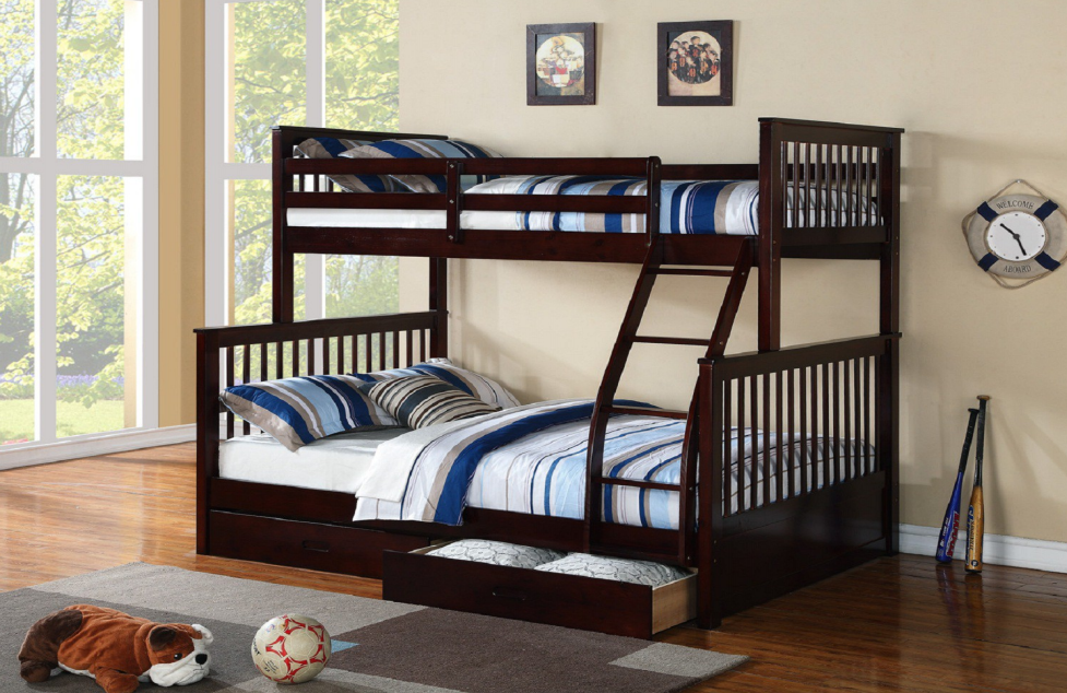 Giường 2 Tầng Gỗ Tự Nhiên K.Bed 228 Có 02 Hộc Kéo Chắc Chắn - Có Thể Tách Thành 2 Giường Riêng Biệt