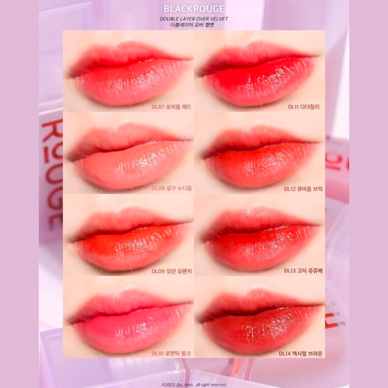 Son kem Black Rouge vỏ tím mẫu mới Double Layer Over Velvet Ver.2