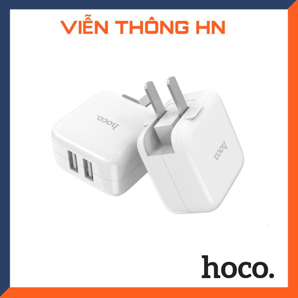 Cốc sạc nhanh Hoco c54 - củ sạc 2 cổng 2 usb fast charging cho mã điện thoại IP oppo vivo ...vv