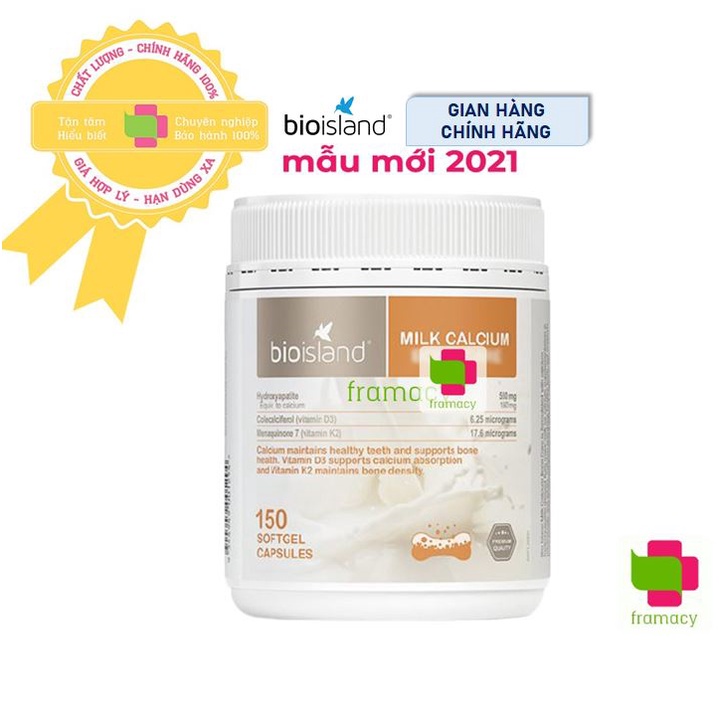 Canxi sữa tổng hợp giúp phát triển chiều cao Bioisland Milk Calcium Úc