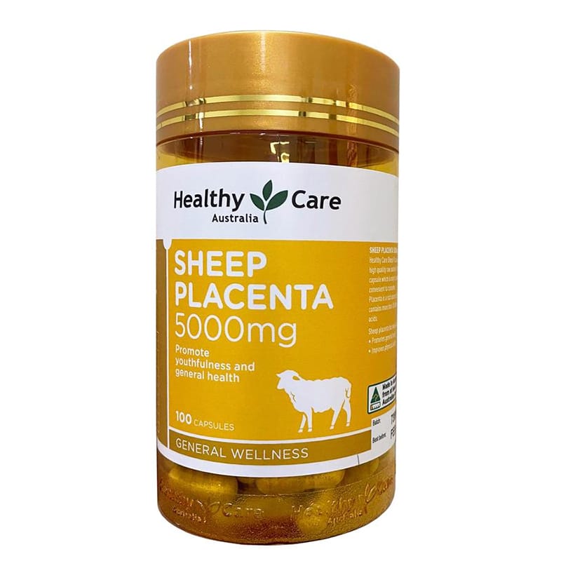 (Mẫu mới) - Nhau Thai Cừu Sheep Placenta Healthy Care 5000mg 100 Viên Của Úc