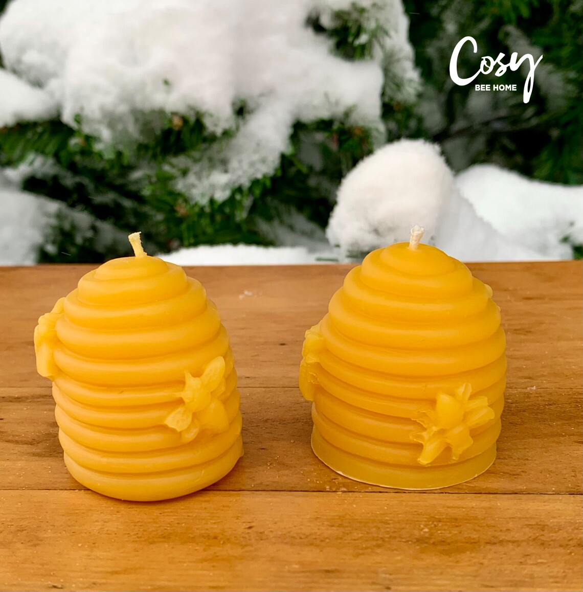1 Cây Nến sáp ong Tổ ong cosy bee home, nến cao 5,cm, rộng 4,5cm, không khói, mùi thơm dễ chịu, thời gian cháy 4-5 giờ