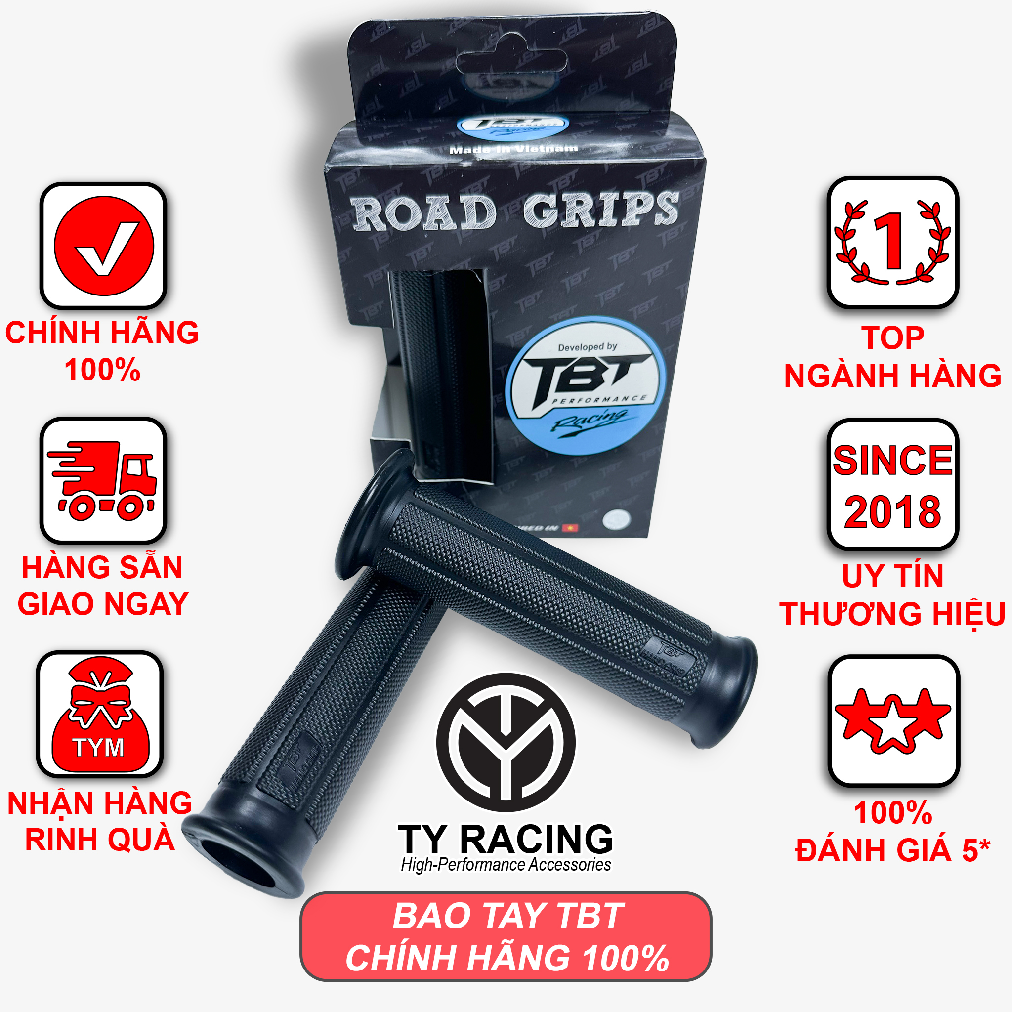 Bao tay TBT V1 V2 chính hãng gắn mọi dòng xe máy phổ thông - TY Racing