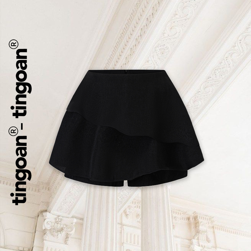 TINGOAN® - Quần Váy Cạp Cao Bèo 2 Tầng Chống Nhăn Đen Tầng HAZE SKORT/BL PHIÊN BẢN MỚI T6/2024