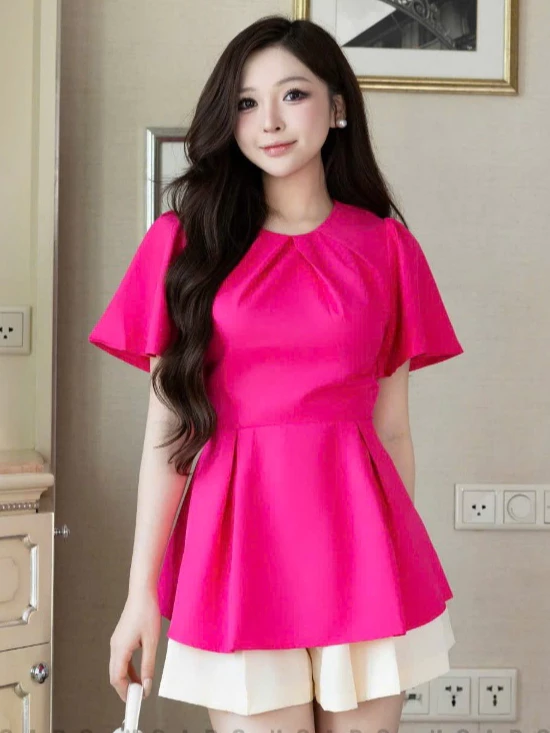 Quần kem xếp ly NGADO , quần short nữ , quần công sở