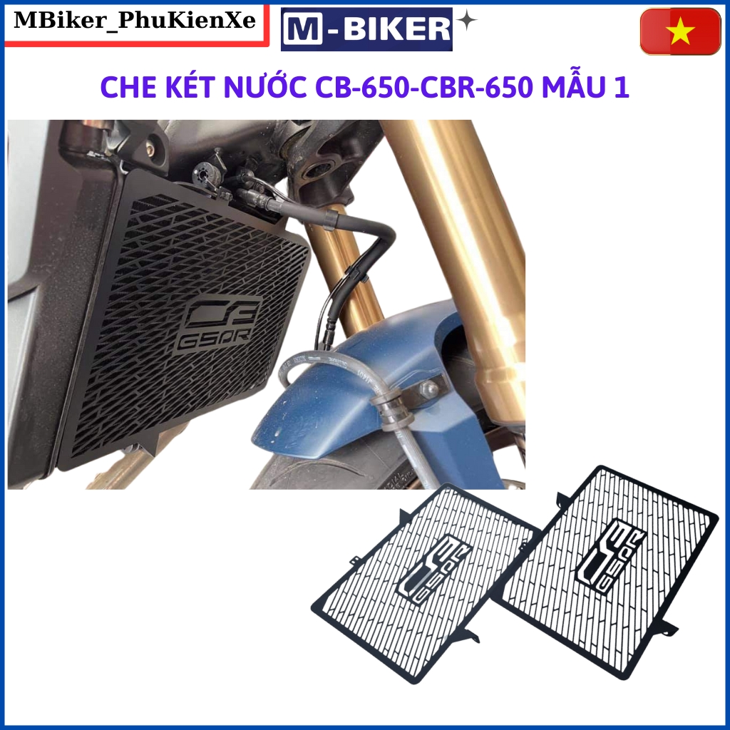 Phụ kiện cb650-cbr650, che két nước cb650, bảo vệ két nước cb650/cbr650, Chính hãng MBIKER