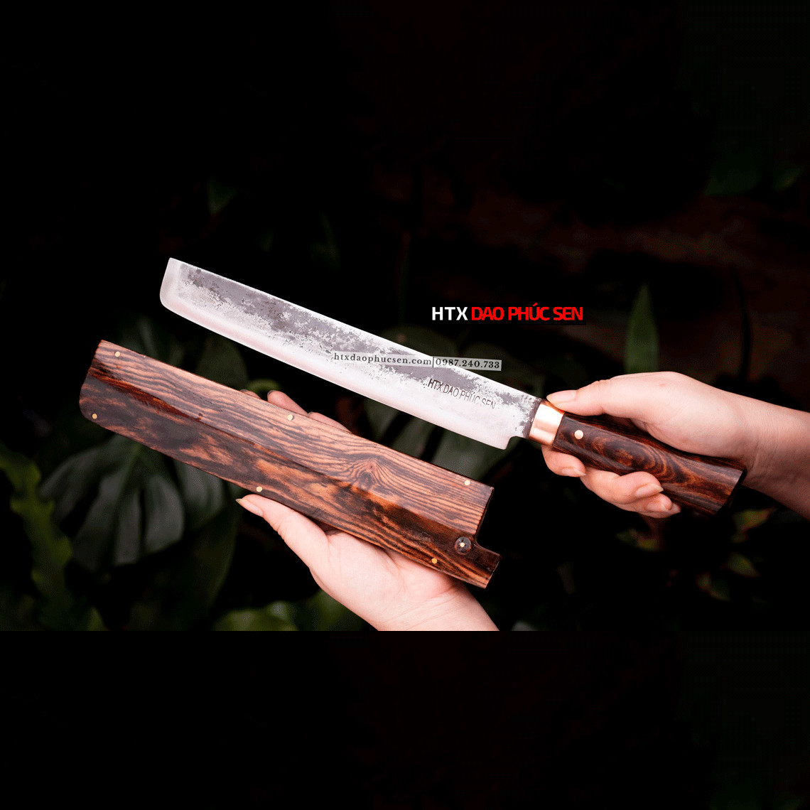 Dao phúc sen bản Takohiki vỏ gỗ - N15DDVG