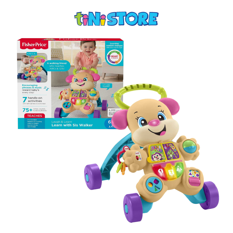 tiNiStore-Đồ chơi xe tập đi hình gấu có nhạc và đèn Fisher Price FHY959993