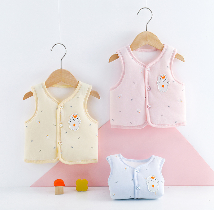 Áo gile trần bông mỏng cho bé 0-18m