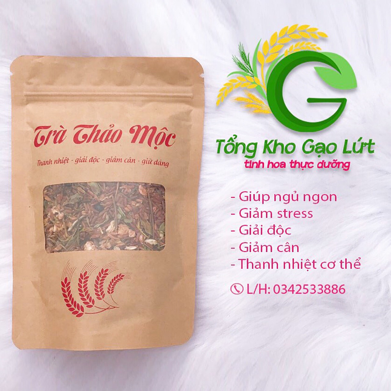 Trà Thảo Mộc, Trà Thảo Mộc giảm cân được mix 8 vị giúp thanh lọc cơ thể - 500gr