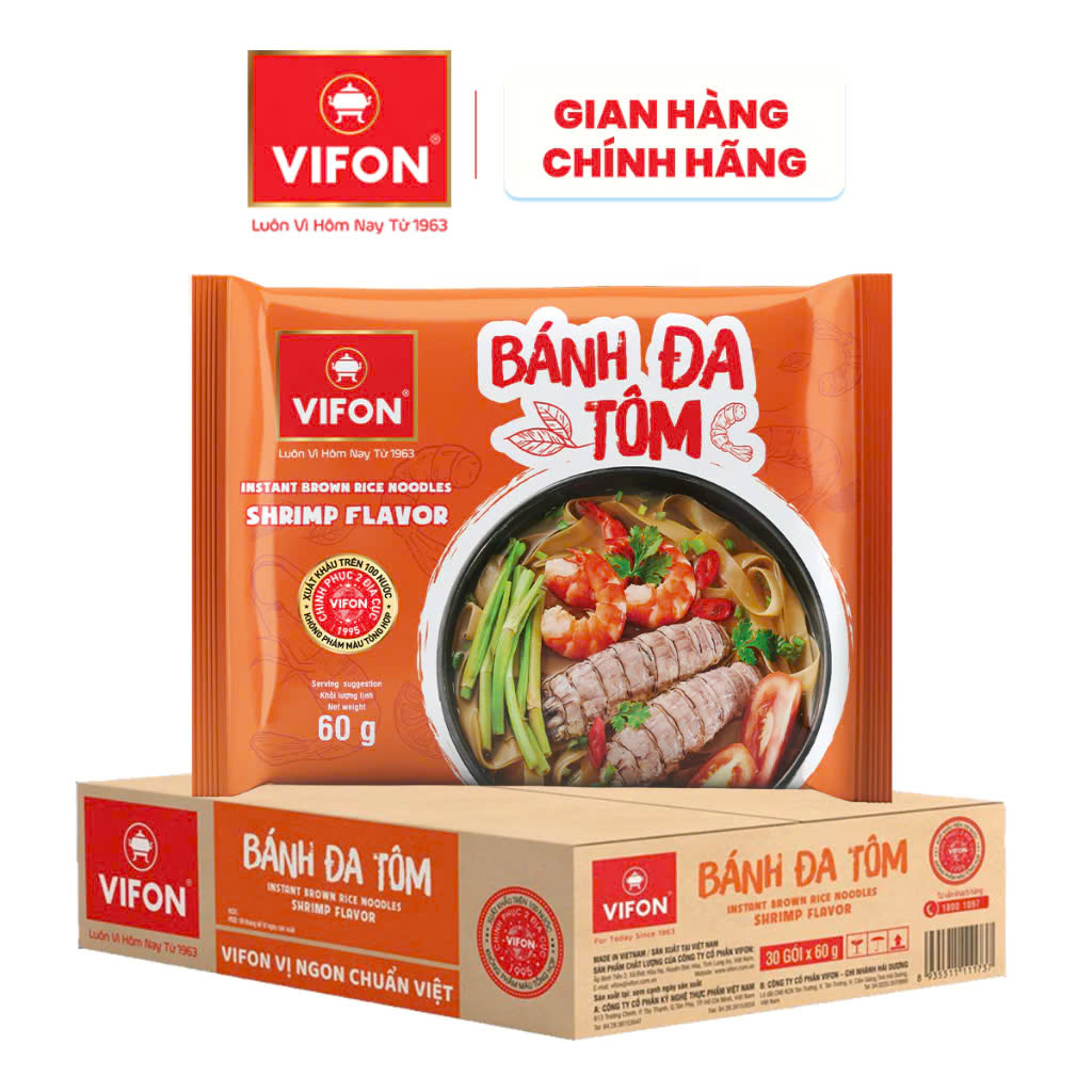Bánh Đa Tôm VIFON 60g /Gói