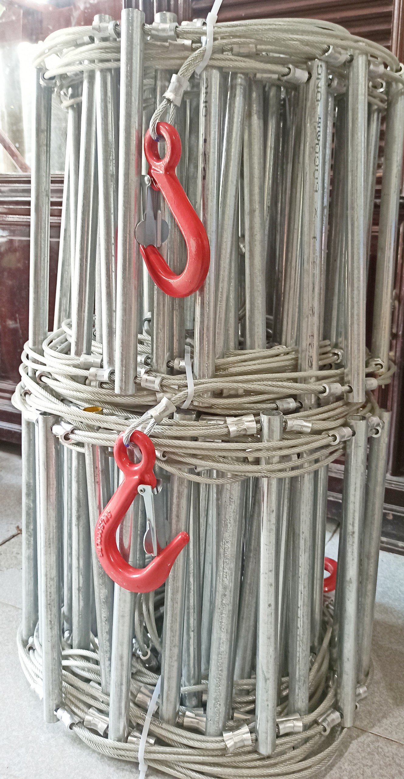 Thang dây 22m, Thang dây thoát hiểm, hỏa hạn, Thang dây cáp bọc nhựa chống cháy, chống rỉ, móc to, chịu lực cao, giá tốt, PCCC,