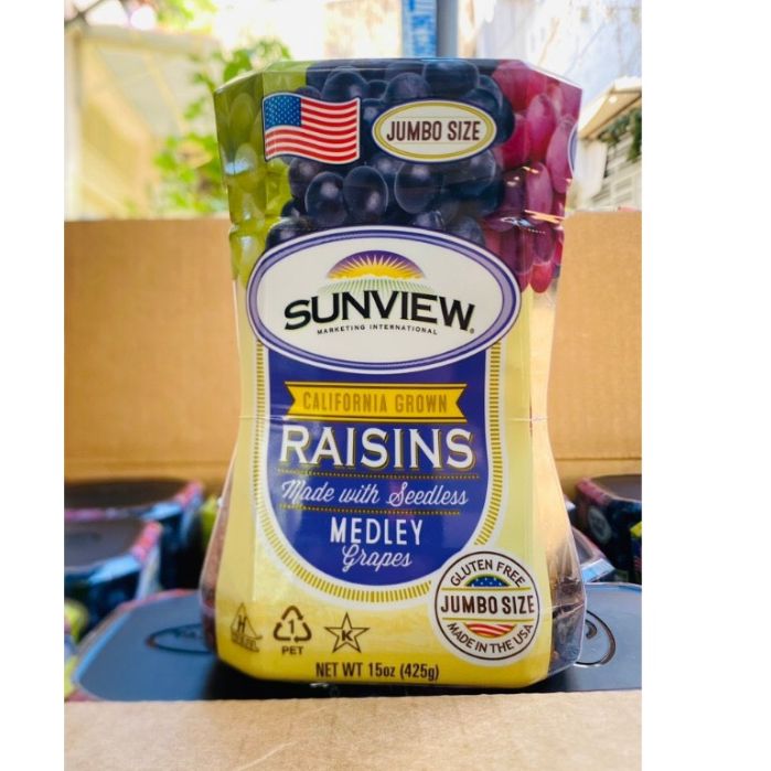 Nho khô thập cẩm sunview raisins mỹ - 425g - hàng mỹ