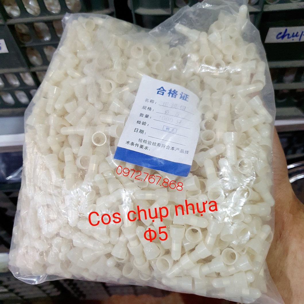 Gói 1000 cái cos chụp nhựa nối dây điện phi 5 lõi đồng