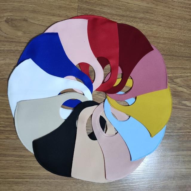 Combo 10 Khẩu trang vải thun poly lọc bụi, thoáng mát, giặt được và tái sử dụng (người lớn) - Màu Ngẫu Nhiên