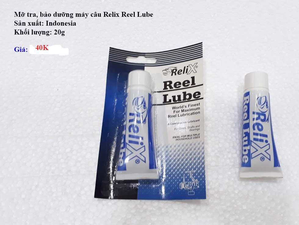 Mỡ tra, bảo dưỡng máy câu relix reel lube