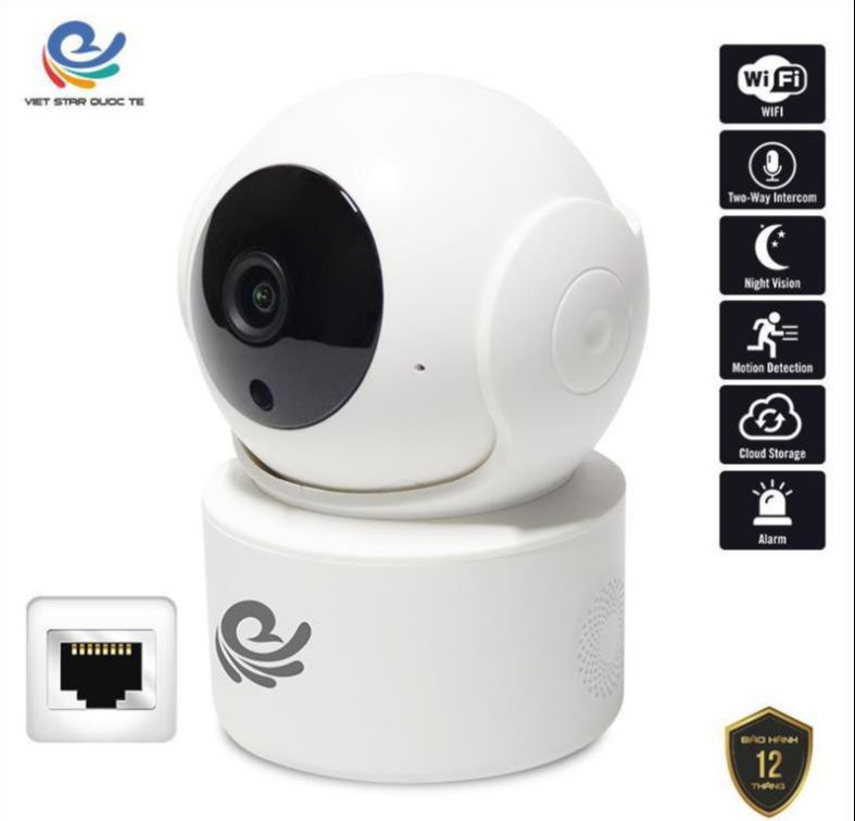 Hot Deals - Camera Wifi IP Quan Sát Trong Nhà CARECAM CC2021 - 2.0 (1080FullHD) Khả Năng Lưu Trữ Cao Có Màu