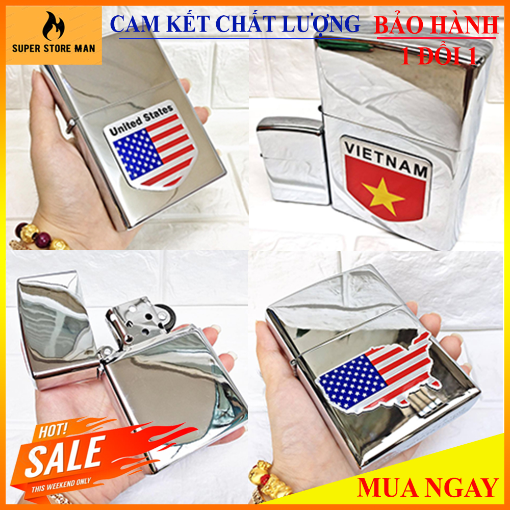 [HCM][HOT NEW] Bật Lửa Hộp Quẹt Zippo Khổng Lồ Bạc Bóng – Bật lửa Zippo Khổng Lồ (Size 8x115) – Bật Lửa Hộp Quẹt Siêu TO Nhiều Mẫu Độc Đáo – Cực Chất Dành Cho ACE