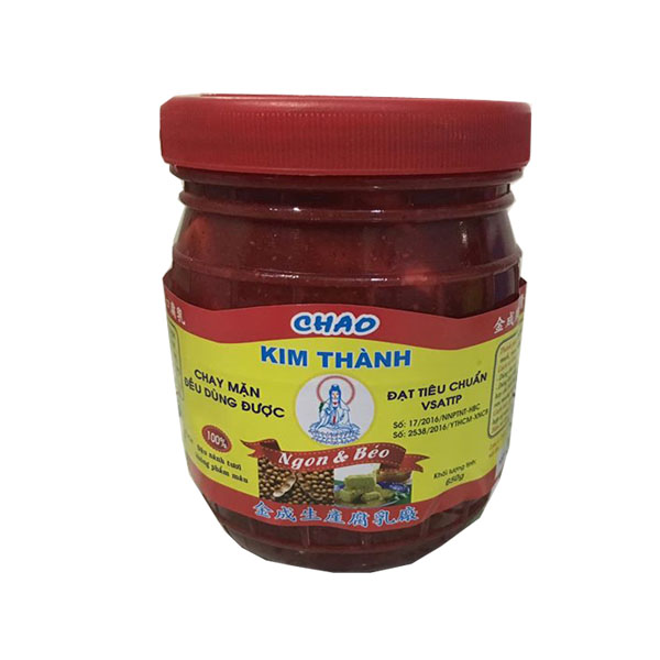 [ngon béo] Chao đỏ Kim Thành lốc 2 hũ (350g/hũ) -  chao ăn chay dùng để ướp thịt, giò heo, vịt nấu chao chấm gia vị dùng cả chay và mặn
