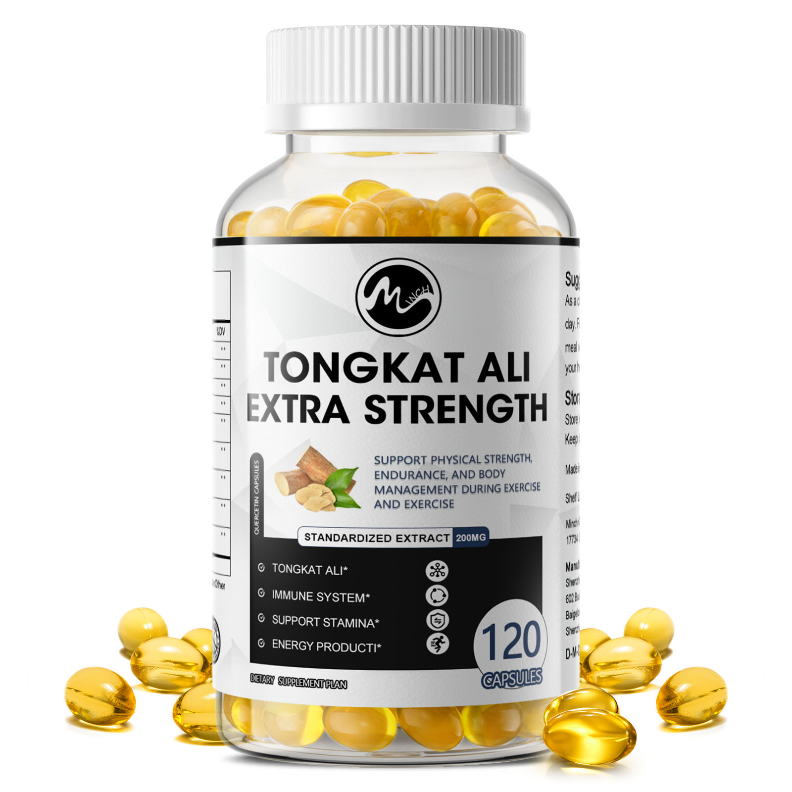 Tongkat Ali Capsules with Ashwagandha Root for Support Energy Improve Kidneys Function Increase Endurance Reduce Fatigue - Thương hiệu Minch Giá 165,984 Đồng*Miễn phí vận chuyển