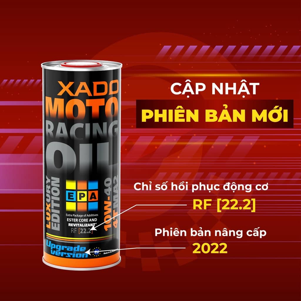 Nhớt xe máy cao cấp xado luxury moto racing oil 4t 10w-40 1 lít