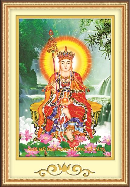 TRANH ĐÍNH ĐÁ Phật Địa Tạng Vương Bồ Tát 3D LV609 - Chưa đính