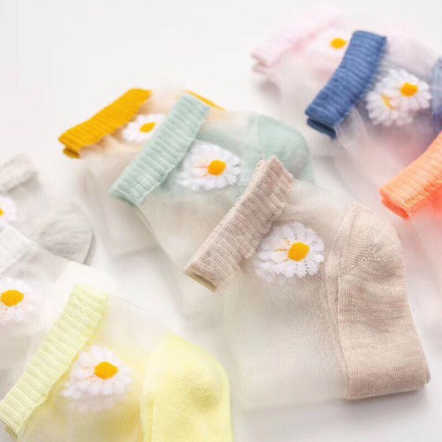 Vớ lưới hình hoa cúc lưới tàng hình khử mùi kháng khuẩn chống hôi chân