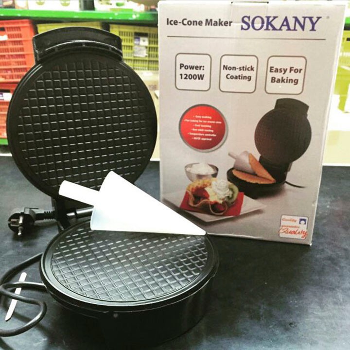 Máy làm vỏ ốc quế vỏ kem Sokany(Ice cream cone maker)