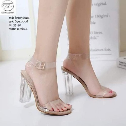 (Ảnh thật) Giày cao gót quai trong 7cm thời trang Ulzzang. Sandal cao gót quai ngang khóa cài thời trang Nữ, Giày cao gót , dép nữ. KHO SỈ ( Có kèm video ảnh thật)