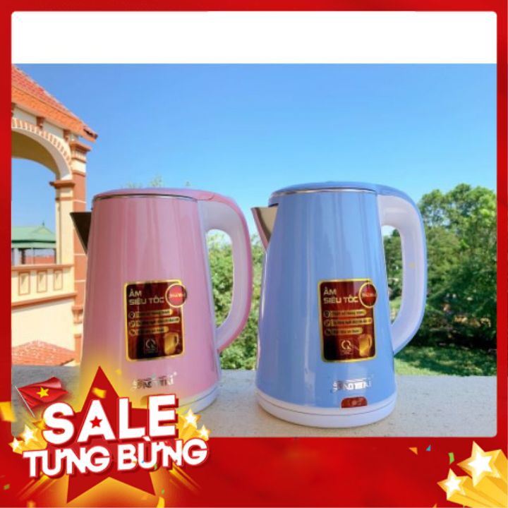 Ấm Siêu Tốc Thái Lan Jiplai 2 Lớp - Bình siêu tốc 2.5 Lít, Chống Nóng Chống Giật
