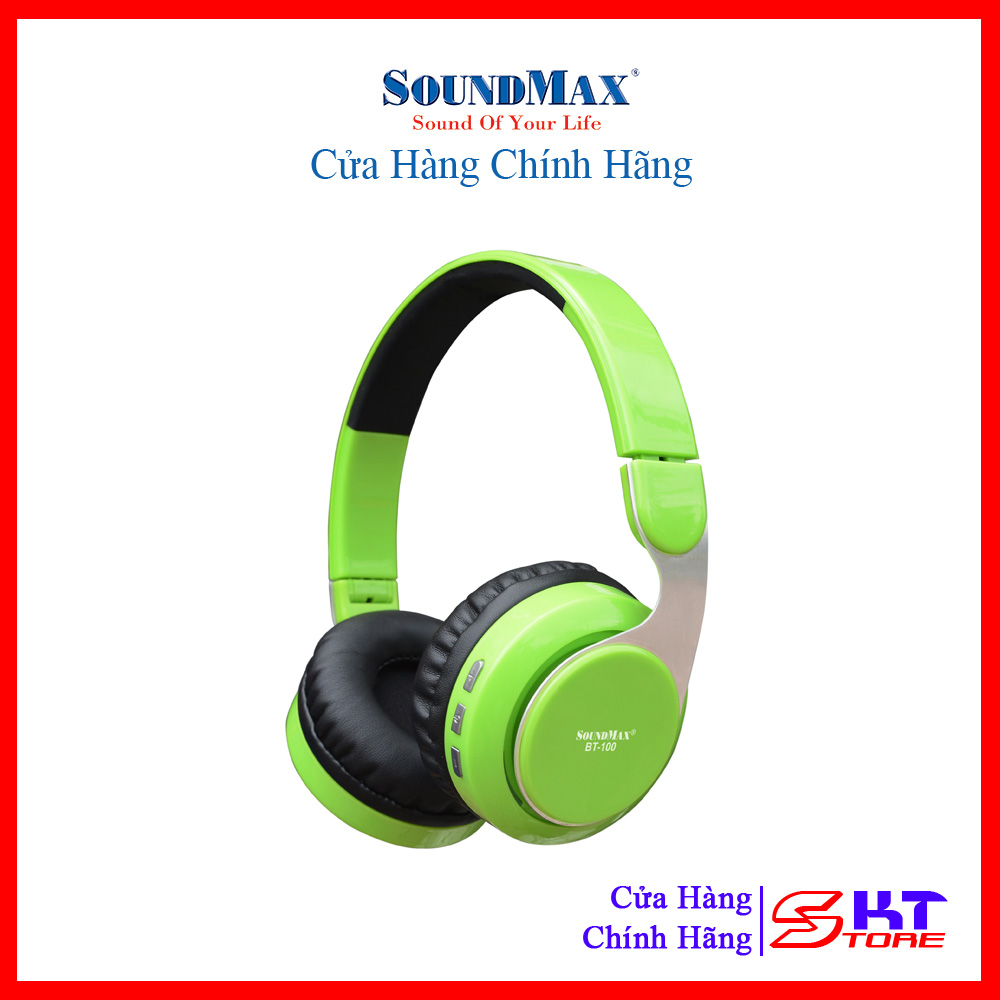 Tai nghe bluetooth soundmax bt100 - hàng chính hãng