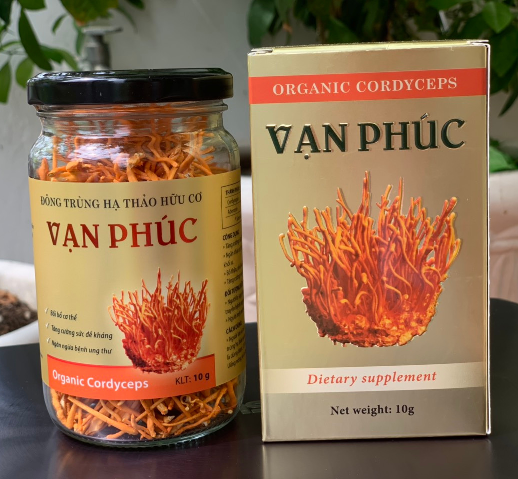 Đông Trùng Hạ Thảo Organic Vạn Phúc - sợi khô 10gr