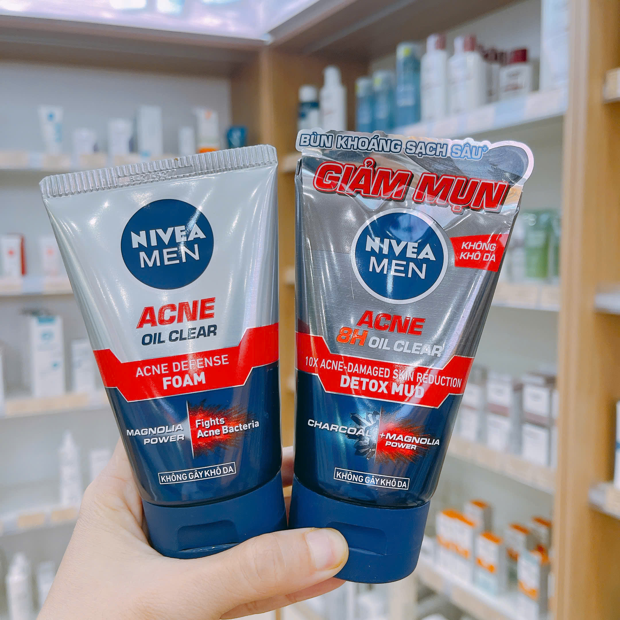 Sữa Rửa Mặt Bùn Khoáng NIVEA MEN Kiềm Dầu Ngừa Mụn Sạch Sâu 100g