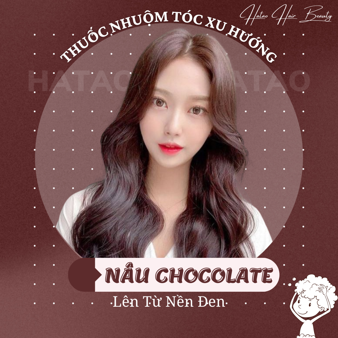 Thuốc nhuộm tóc màu Nâu Choco(không tẩy) kèm trợ nhuộm 100ml