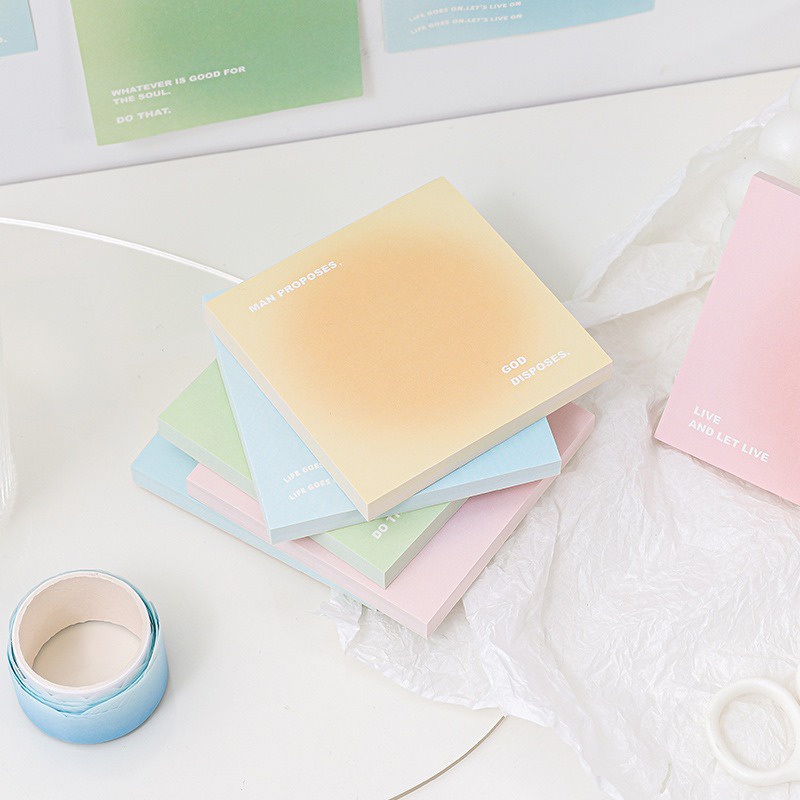Giấy note ghi chú màu sắc Pastel Gradient