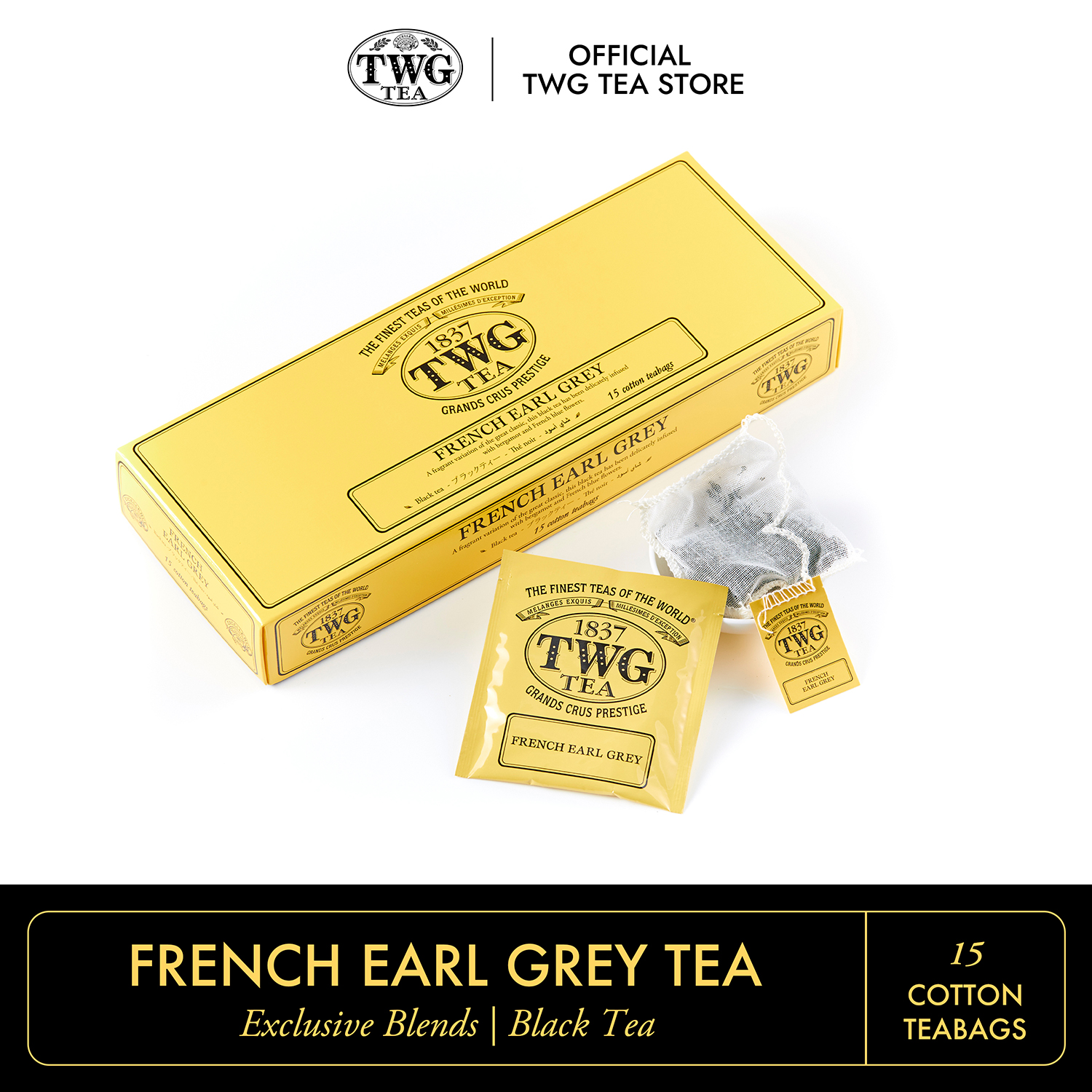 Trà TWG Tea - French Earl Grey (2.5g x 15 túi lọc) | Trà Đen