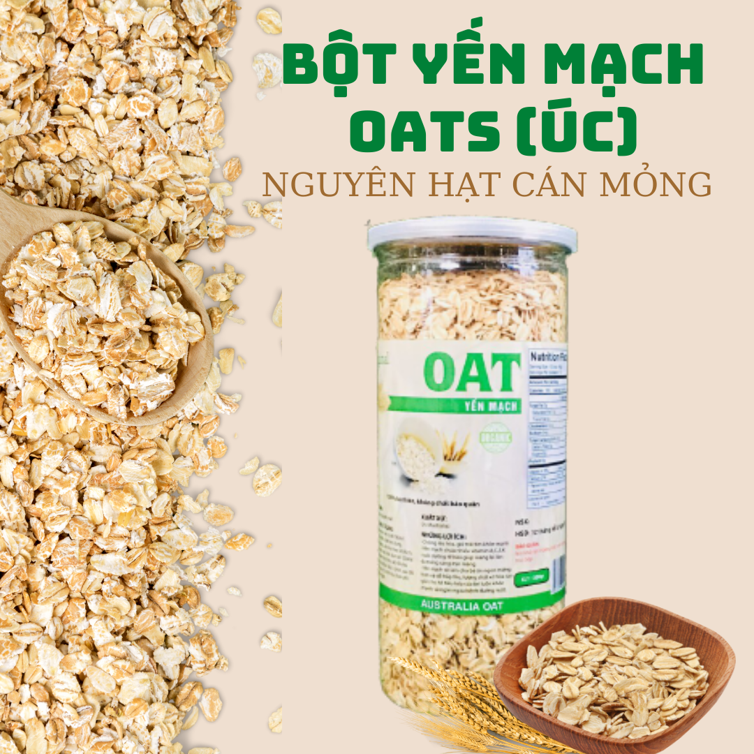 Bột yến mạch OATS(Úc) - Yến mạch organic cao cấp-Thực phẩm giảm cân, ăn kiêng(500gr)