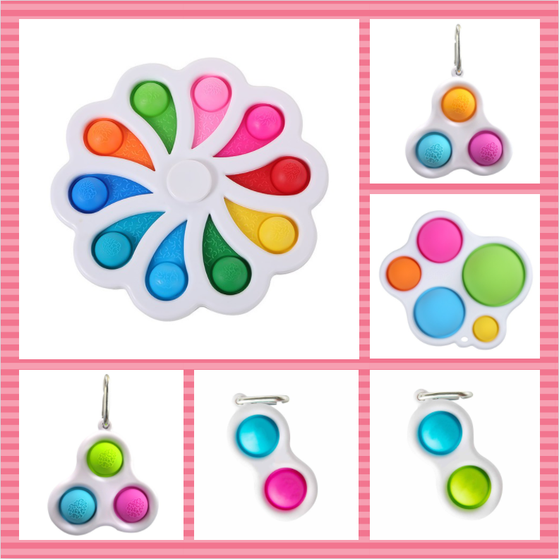 POP IT Simple Dimple Móc Khóa Đồ Chơi Bấm Nút Giúp Giảm Căng Thẳng