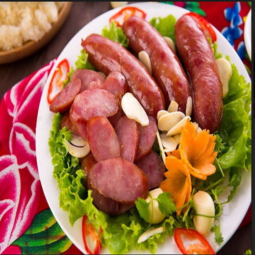 1kg lạp xưởng dẻo bến tre nhà làm 90% nạc hoặc 500g lạp xưởng dẻo bến tre nhà làm 90% nạc