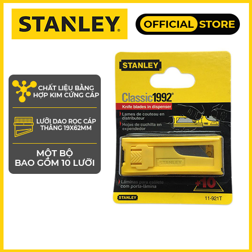 Dao rọc cáp thẳng stanley 11-921t | hộp 10 lưỡi| chính hãng