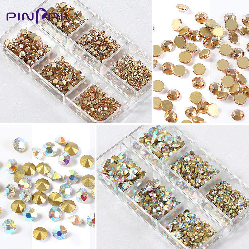 Pinpai ss3-ss16 900pcs thủy tinh flatback 3d nail thạch thạch pha lê cho phụ kiện trang trí nail charms trang trí nail art thạch