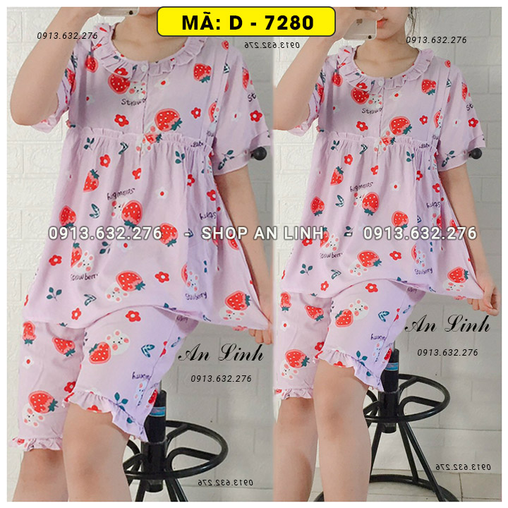 Đồ bộ bầu vải lanh mát lạnh