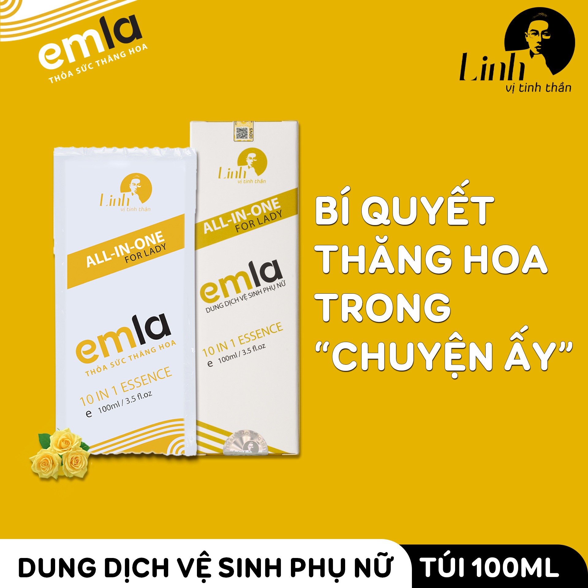 Dung dịch vệ sinh phụ nữ emla túi 100ml