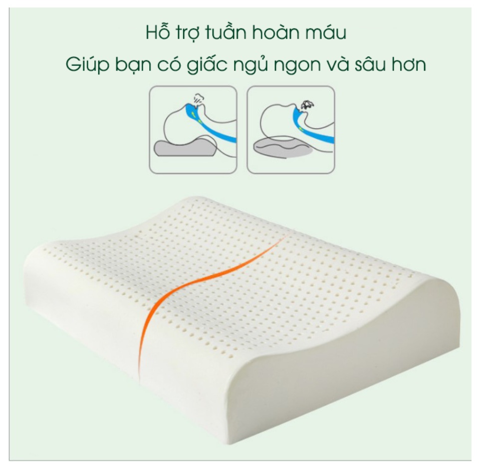 [HCM]GỐI CAO SU MASSAGE cổGối cao su non chống ngáysản phẩm được làm từ cao su thiên nhiên bên đẹp an toàn hợp lý về giá thành.Bảo Hành 6 tháng toàn quốc