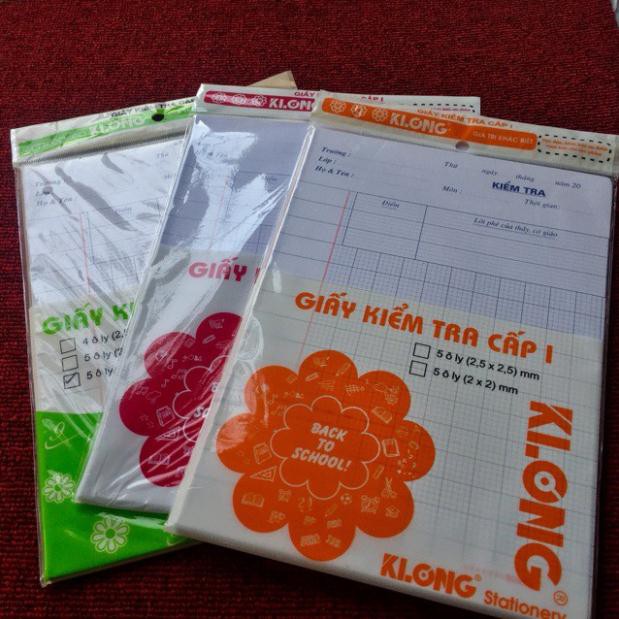 Tập giấy kiểm tra klong cấp 1
