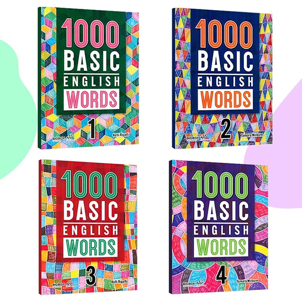1000 basic english words - 4 quyển + file nghe | nhập khẩu