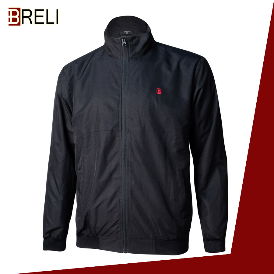 Áo gió nam thể thao Breli - BAG2017-1C-BLK áo khoác mỏng 2 lớp